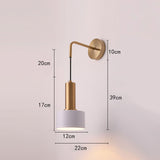 Nordic wall lamp American style iron art bedroom bedside lamp modern simple living room wall lamploft wall lamp  creative mirror