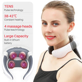 Smart Electric Neck Massager Relief Shoulder And Neck Pain Massager Physiotherapy Health Care 4D Magnetic Therapy Massage