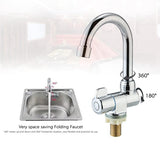 Rotation Copper Basin Faucet Cold Deck Kitchen Folding Caravan Bathroom Tap For Marine Boat Deck Camper