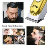 Professional Hair Clipper Men's Barber Beard Trimmer Carbon Steel Blade 2 Speed Shaving Cutting Machine Kid Adult Low Noise Cut