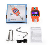 300kg/50g Micro Crane Scale with BT Rechargeable Hanging Hook Scales 4.0 BT USB Stainless Steel Heavy Duty Weight 40% off