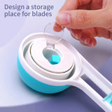 Circular Paper Cutter Rotary Circle Cutter Manual Round Cutting Tool Paper Trimmer Scrapbooking Tool with Replacement CutterHead