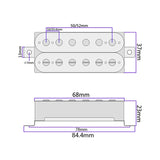 Electric Guitar Pickup Carbon Fiber Humbucker Double Coil Electric Guitar Pickups 50/52Mm Neck Bridge Pickups