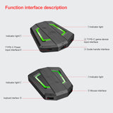 HXSJ P6 Keyboard and Mouse Adapter Portable Mice Breathing Light Converter Connection for N-Switch PS4 PS3 XBox One 360