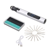 Electric Rotary Tool Grinding Pen for Light-Duty DIY Crafting Polishing Waxing Drilling Engraving Silver