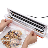 220V/110 Vacuum Sealer Kitchen Packaging Machine Household Food Film Sealer Vacuum Packer Keep Food Fresh with 10pcs Storage Bag