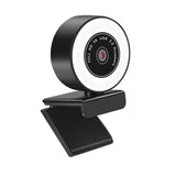 1080P 2K HD Webcam With Ring Fill Light Laptop PC Computer Live Broadcast Camera Video Web Camera Built-in Microphone