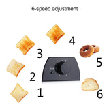 Electric Bread Toaster Machine Temperature Automatic Pop-Up Function 2 Slice Mini  Breakfast Machine for Household 800W MB11
