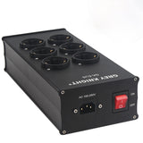 High quality Audio AC Power Conditioner Purifier 6 Hold EU Socket Aluminum Power Filter