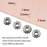 Leathercraft Spacer Tool Spacer Embossing System Set Sewing Stitch Spacer Stitching Wheel Marker Tool for DIY Leather Arts&amp;Work