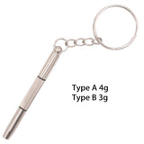 3 In 1 Eyeglass Multifunction Screwdriver Precision Steel Sunglass Watch Repair Kit With Keychain Mini Small Practical Clock