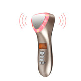 LED Hot Cold Face Skin Care Device Massager Hammer Ultrasonic  Facial  Red Blue Light Ion Beauty Instrument