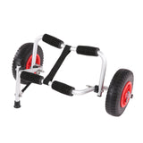 8in Kayak Trolley Accessory Aluminium Alloy Kayak Canoe Wheel Dolly Boat Carrier Trolley Load 80kg Cart Transport Lifting Tool