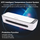 Desktop Laminator Machine Set A4 Size Multifunctional Hot and Cold Lamination 2 Roller System for Home Office School Supplies