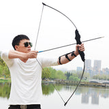30/40lbs Straight wooden Bow 12pcs Mixed Carbon Arrows Taken Down Bow Hunting Long bow Sport Shooting Practice Archery Bow