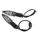 One Pair 12V LED Headlights Turn Signal Lights for Motorcycle (Yellow Light)