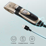 Professional Dogs Grooming Clipper Kit USB Rechargeable Hair Clipper For Dog Low Noice Pet Hair Trimmer Home Use Device