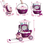 Toddler Fantasy Vanity Beauty Dresser Table Play Set With Lights Sounds Chair Fashion And Makeup Accessories For Kid And Pretend