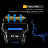 Kemei Electric Razor Men's Foil Shaver Electric Shavers with Beard Trimmer Cordless Rechargeable Mens Razor EU Plug