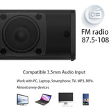 20W TV Sound Bar Wired and Wireless Bluetooth Speaker Home Surround SoundBar for PC Theater TV Speaker Music Center System Radio