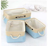 Personalized Pet Toy Storage Basket Toy Clothes Bin Dog Custom Name DIY Canvas Collapsible Box Free Print ID Pet Accessories