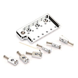 6-Hole Vintage 83mm Tremolo Bridge Plate and Saddle for Fender Stratocaster Strat Electric Guitar System Parts,Chrome
