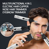 4 IN 1 Electric Shaver Rechargeable Silent clippers Hair Trimmer Nose hair Beard Razor Safe Wireless Shaver for Men moser vitek