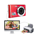 C4 Mini Digital Camera COMS Sensor LCD Display Face Detection Birthday Anti Shake Zoom Portable Ultra Thin HD Travel Gift Clear