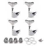 Dropship-4R Electric Bass Guitar Tuners Machine Heads Bass Guitar Tuning Pegs Tuning Keys Buttons Chrome Guitar Parts
