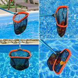 Pool Skimmer Net,17inch Swimming Pool Cleaning Tool Leaf Rake Fine Mesh Deep Bag, Fits Standard Swimming Pool Pole