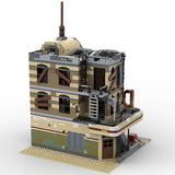 MOC City Architecture Restaurant Building Block Assembly Model Abandoned House Creativity Block Street Children Toys Gifts
