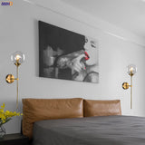 IWHD Nordic Modern Wall Lamp Beside Bedroom Glass Ball LED Wall Lights Fixtures Wandlamp Lighting Bathroom Mirror Stair Light