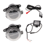 2 Pieces  4inch Dia White Led Fog Light RGB 4-Color Halo   for  Wrangler