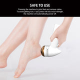 Electric Foot Grinder Vacuum Portable Feet File Pedicure Tool Massage Function Foot Scrubber Callus Remover for Cracked Dry Skin