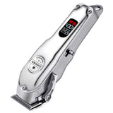 C99 Electric All-metal LCD Clipper Hair Clipper Modeling Oil Head Push LED Smart Display R-shaped Fillet Design