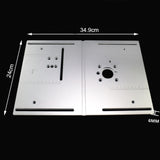 Router Table Insert Plate Workbench Circular Saw Flip Cover Plate W/ Miter Gauge Guide Aluminium Profile Fence Sliding Brackets
