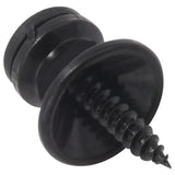6 x Electric Acoustic Guitar Bass Strap Button Screw Lock Pins Pegs Pads Black