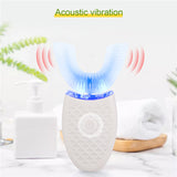 Waterproof silicone U shaped Ultrasonic Toothbrush USB Rechargeable Automatic Electric Tooth Brush 4 Modes Oral Cleansing Brush