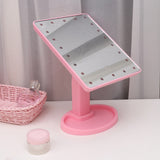 16 LEDs Desktop Cosmetic Mirror USB Touch Screen Dimmable Makeup Mirrors with Storage Tray )