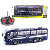 1:16 Radio Remote Control Bus 4CH Racing Model RC Car 27 MHZ Police Bus Lights Simulation School Bus Tour Bus Model Toy For Kids
