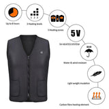 Fashion Men Women Electric Heated Vest Heating Waistcoat Warm Winter Heating Vest Jacket Outdoor Jacket Winter USB Heater