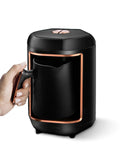 600W Automatic Turkish Coffee Maker Machine Cordless Electric Coffee Pot Food Grade Moka Coffee Kettle Portable Travel American