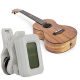 1pc 440Hz Electric Tuner Clip-on LCD Screen For Chromatic Tuner 180 Degrees Rotatable For Ukulele Bass Violin Tuner Blue/White