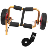 8in Kayak Trolley Accessory Aluminium Alloy Kayak Canoe Wheel Dolly Boat Carrier Trolley Load 80kg Cart Transport Lifting Tool