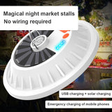 Rechargeable LEDBulb Lamp Remote Control Solar Charge Lantern Portable Emergency Night Market Light Outdoor Camping Lantern Home