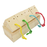 Bird Intelligence Toy Wooden Box Food Foraging Feeder Cage Feeding Toys Parrot Treat Training for Bird Parakeet
