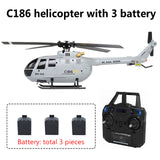 C186 Pro RC Helicopter for Adults 2.4G 4 Channel BO105 Scale with Automatic Stabilization System Hobby Toys