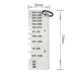 Stainless Steel Wire/Metal Sheet Thickness Gauge 0.0239-0.035 Welding Gage Measuring Ruler Plated Size Carpenter Measuring Tools
