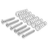 12 Pcs Electric Guitar Tremolo Bridge String Saddles Mount Adjust Conical Spring and Screws Silver