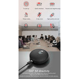 USB Conference Microphone, 360° Omnidirectional Condenser Mic for PC Laptop Business Video Conference Voice Pickup